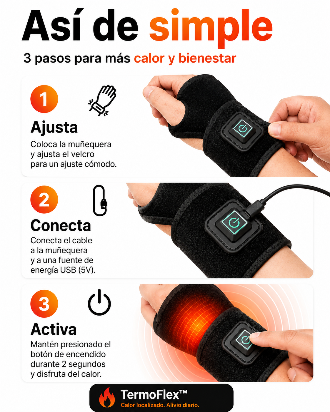 TermoFlex™ | Muñequera Térmica Ajustable